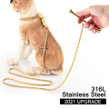 Pet Supplies -Chain Gold Chain Leash for Metal Chew Proof 5mm Aço inoxidável Corrente de cobra de colméia de animais de estimação